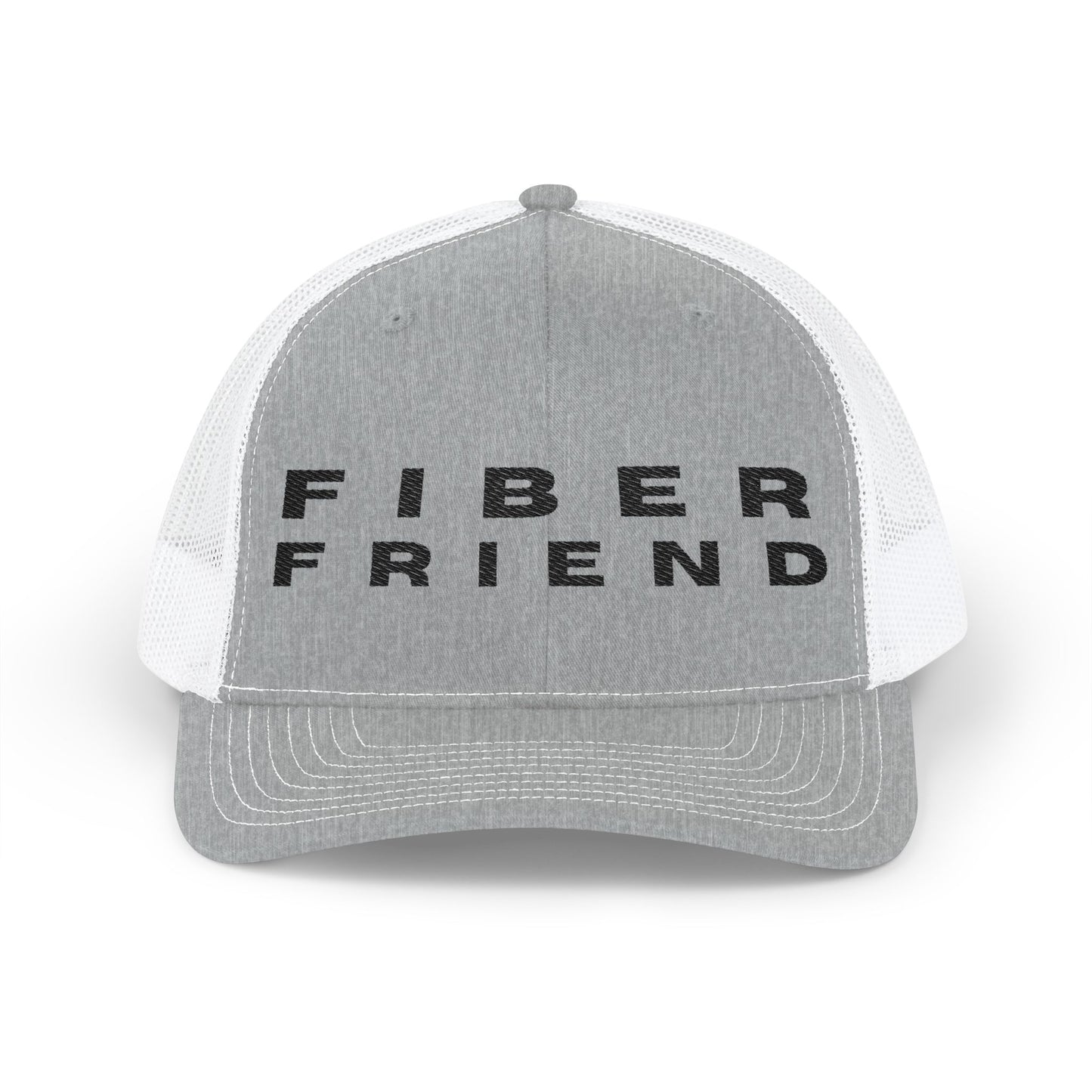Fiber Friend Cap | Trucker Snapback Hat, Mesh Back Embroidered Text