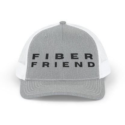 Fiber Friend Cap | Trucker Snapback Hat, Mesh Back Embroidered Text