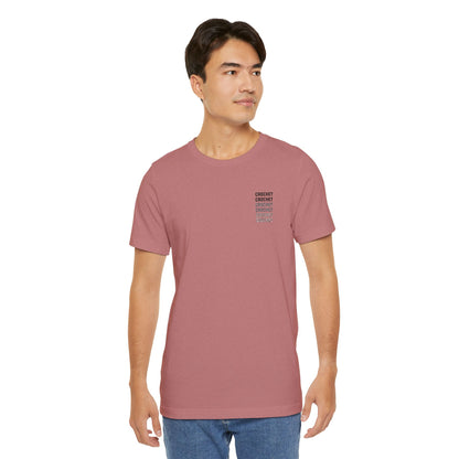 Orange Small-Logo Tee — 'Crochet' Graphic Pocket T-Shirt
