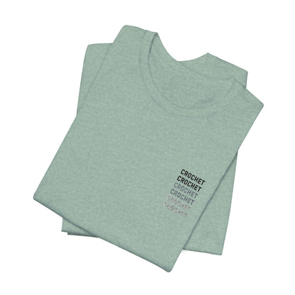 Orange Small-Logo Tee — 'Crochet' Graphic Pocket T-Shirt