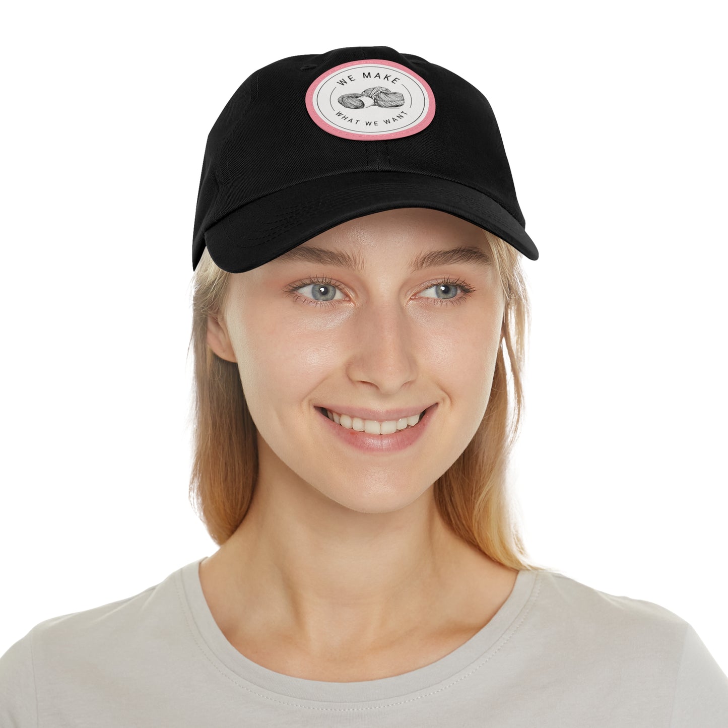 Dad Hat — Round Leather Patch “We Make What We Make”