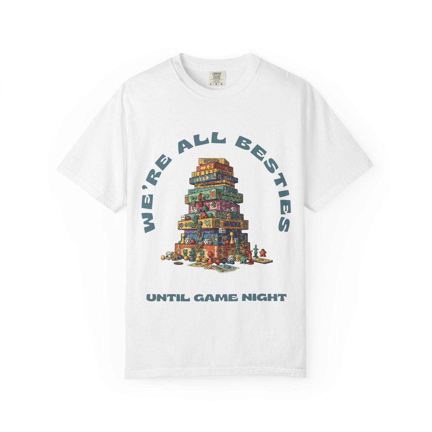 Game Night Besties T-Shirt — "We're All Besties Until Game Night" Graphic Tee