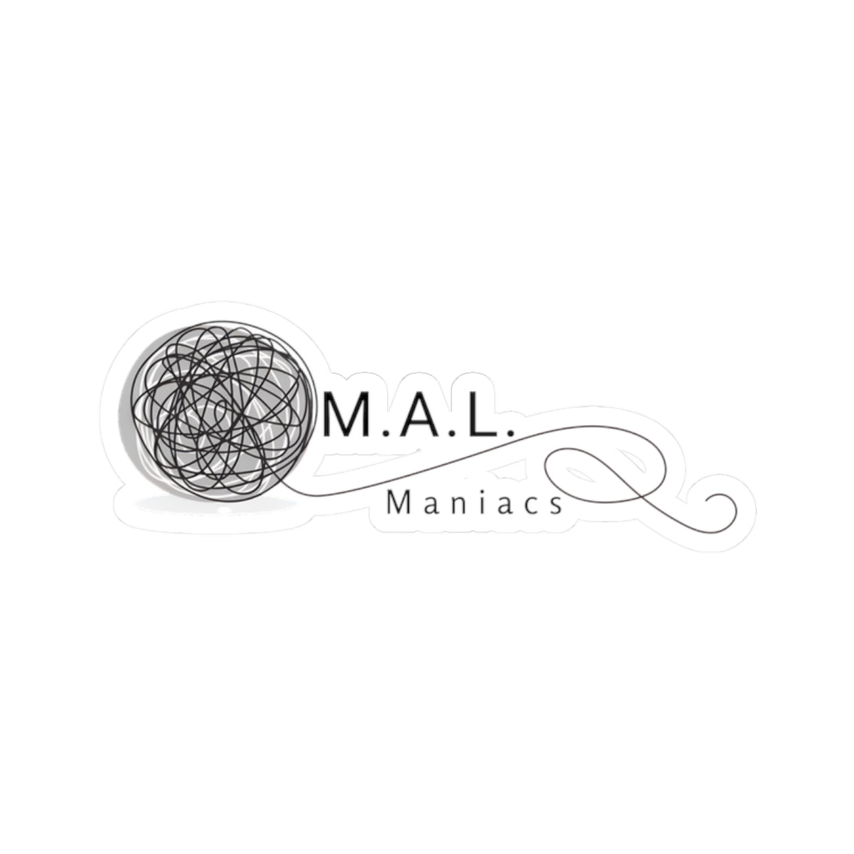 M.A.L. Maniacs Logo Kiss-Cut Sticker — Decorative Laptop Decal