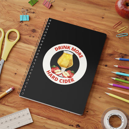 Drink More Hard Cider Notebook — A5 Wirobound Journal for Cider Lovers
