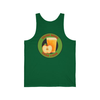 Hard Cider Tank Top — "Drink More Hard Cider" Apple Juice Design