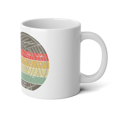 20oz Jumbo Mug — Retro Yarn Ball Knit If I Want To Funny Knitting Mug