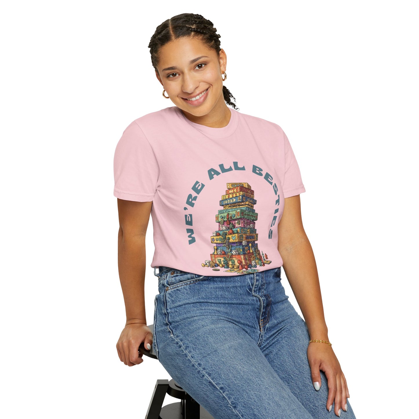 Game Night Besties T-Shirt — "We're All Besties Until Game Night" Graphic Tee