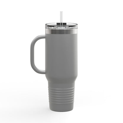 40oz Insulated Travel Mug — "Chaotic Yarn Gremlin" Knitting Lover Tumbler