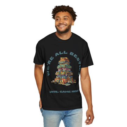 Game Night Besties T-Shirt — "We're All Besties Until Game Night" Graphic Tee