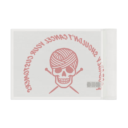 Flag – 'Probably Shouldn’t Cancel Your Customers' Yarn Skull Decorative Flag