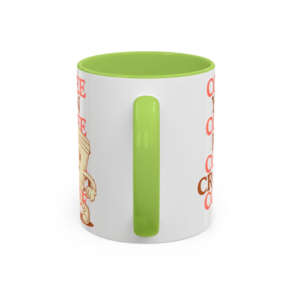 Coffee, Yarn, Knit, Crochet Coffee Mug | Retro Coffee Cup Design