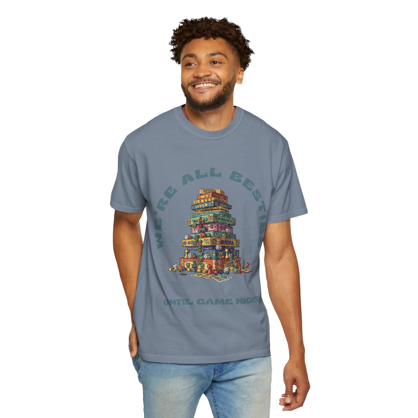 Game Night Besties T-Shirt — "We're All Besties Until Game Night" Graphic Tee