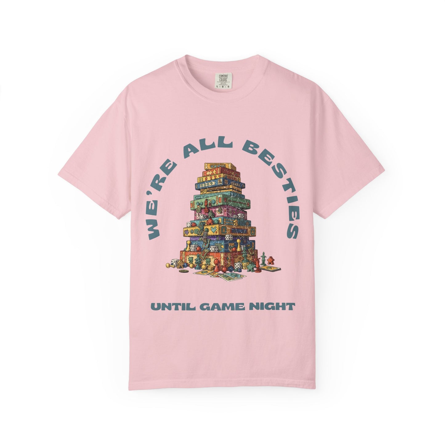 Game Night Besties T-Shirt — "We're All Besties Until Game Night" Graphic Tee