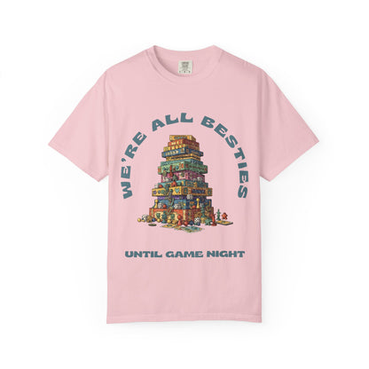 Game Night Besties T-Shirt — "We're All Besties Until Game Night" Graphic Tee