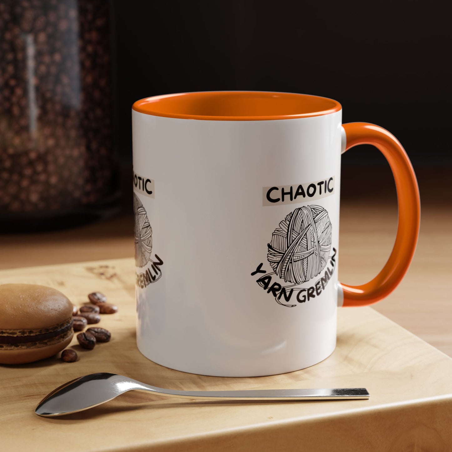 Chaotic Yarn Gremlin Mug – Funny Knitting Coffee Cup (11/15oz)