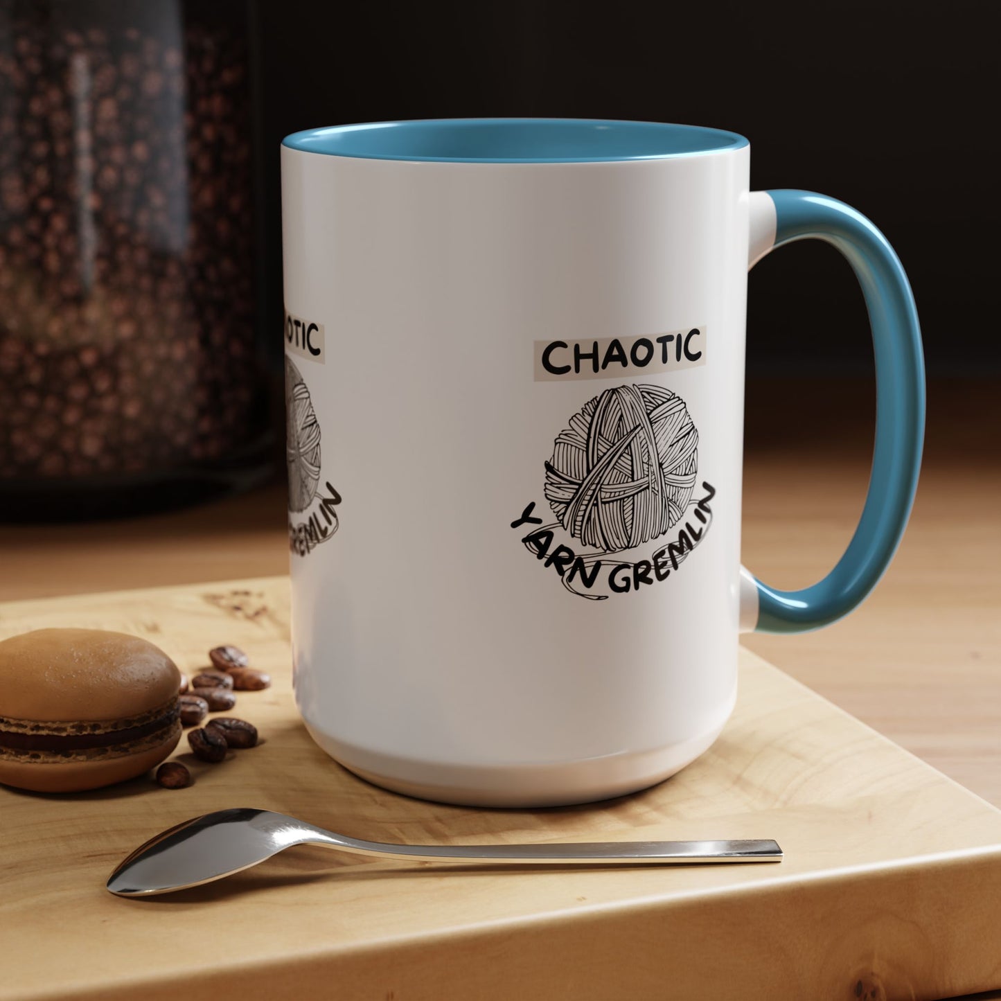 Chaotic Yarn Gremlin Mug – Funny Knitting Coffee Cup (11/15oz)