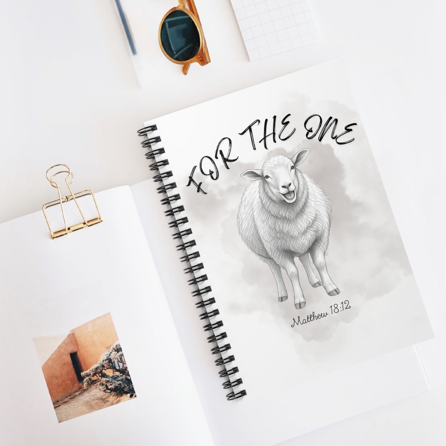 For The One Sheep Spiral Notebook — Matthew 18:12 Journal