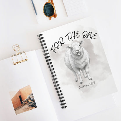 For The One Sheep Spiral Notebook — Matthew 18:12 Journal