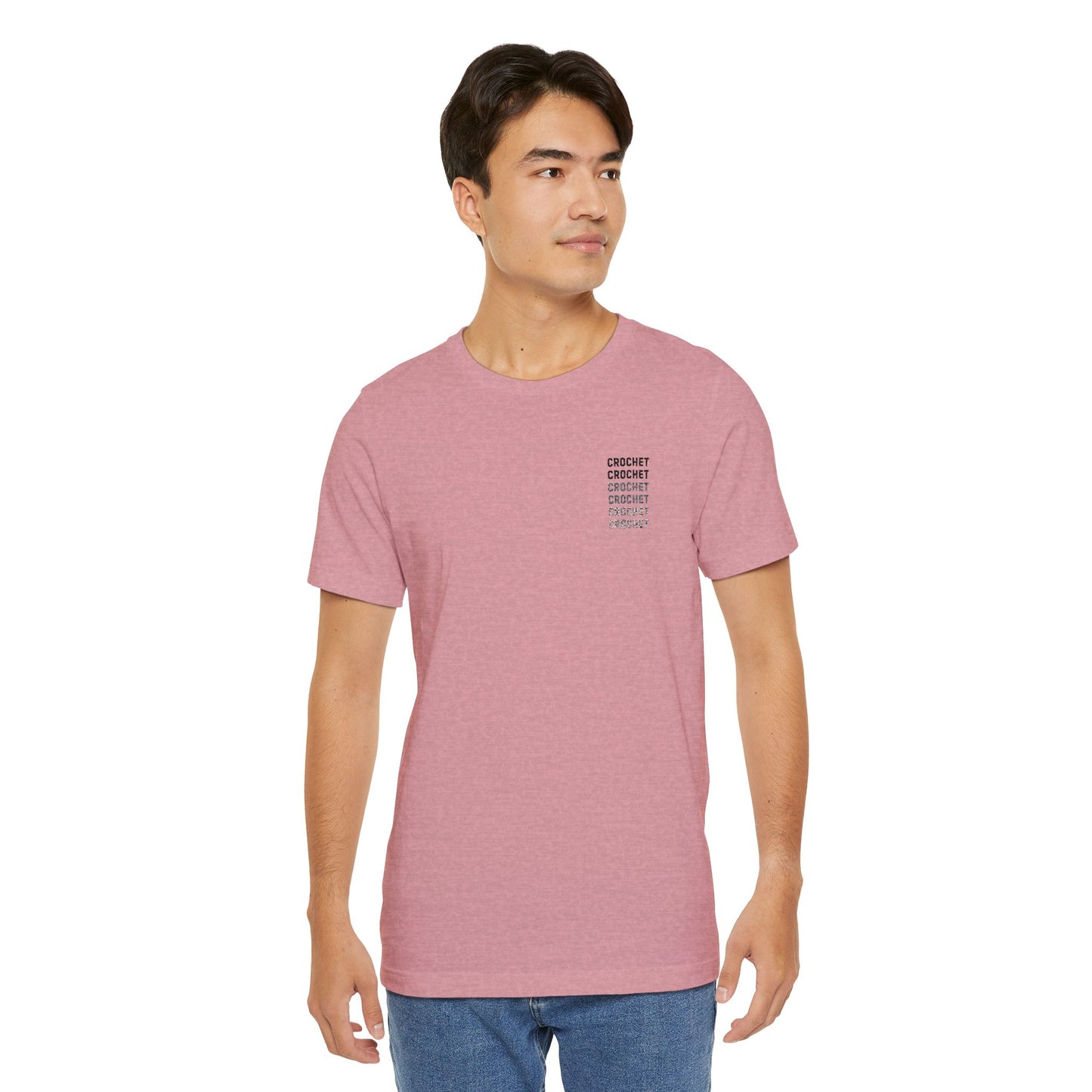 Orange Small-Logo Tee — 'Crochet' Graphic Pocket T-Shirt
