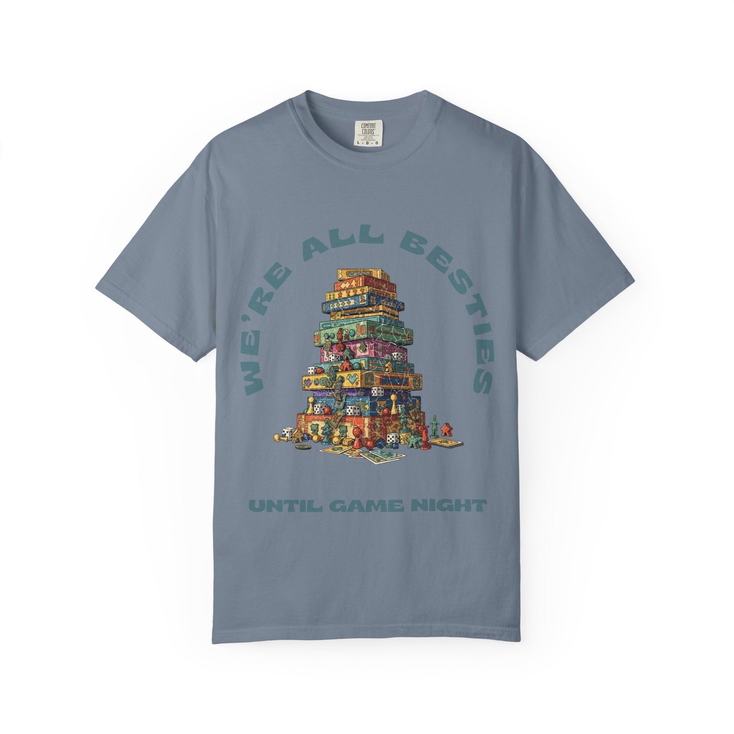 Game Night Besties T-Shirt — "We're All Besties Until Game Night" Graphic Tee