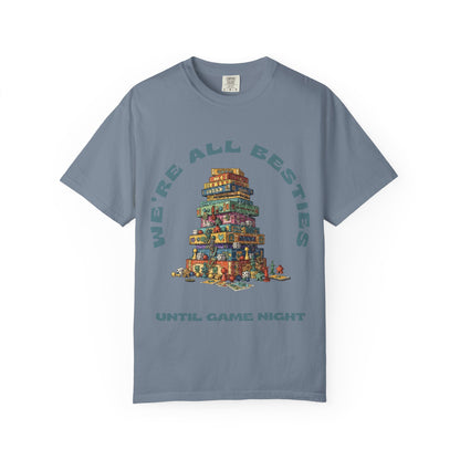 Game Night Besties T-Shirt — "We're All Besties Until Game Night" Graphic Tee