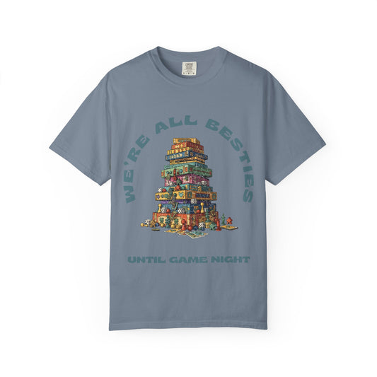 Game Night Besties T-Shirt — "We're All Besties Until Game Night" Graphic Tee