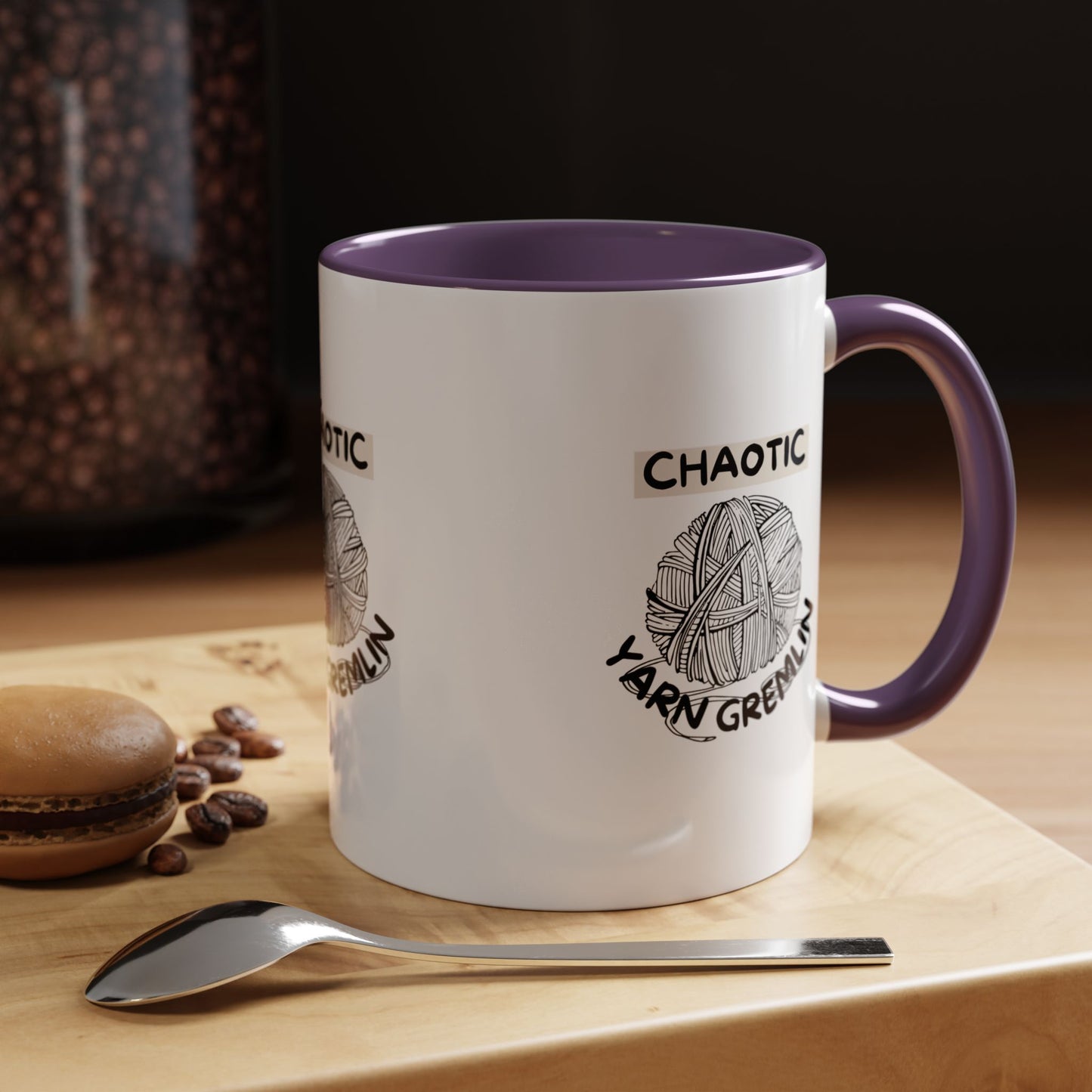 Chaotic Yarn Gremlin Mug – Funny Knitting Coffee Cup (11/15oz)