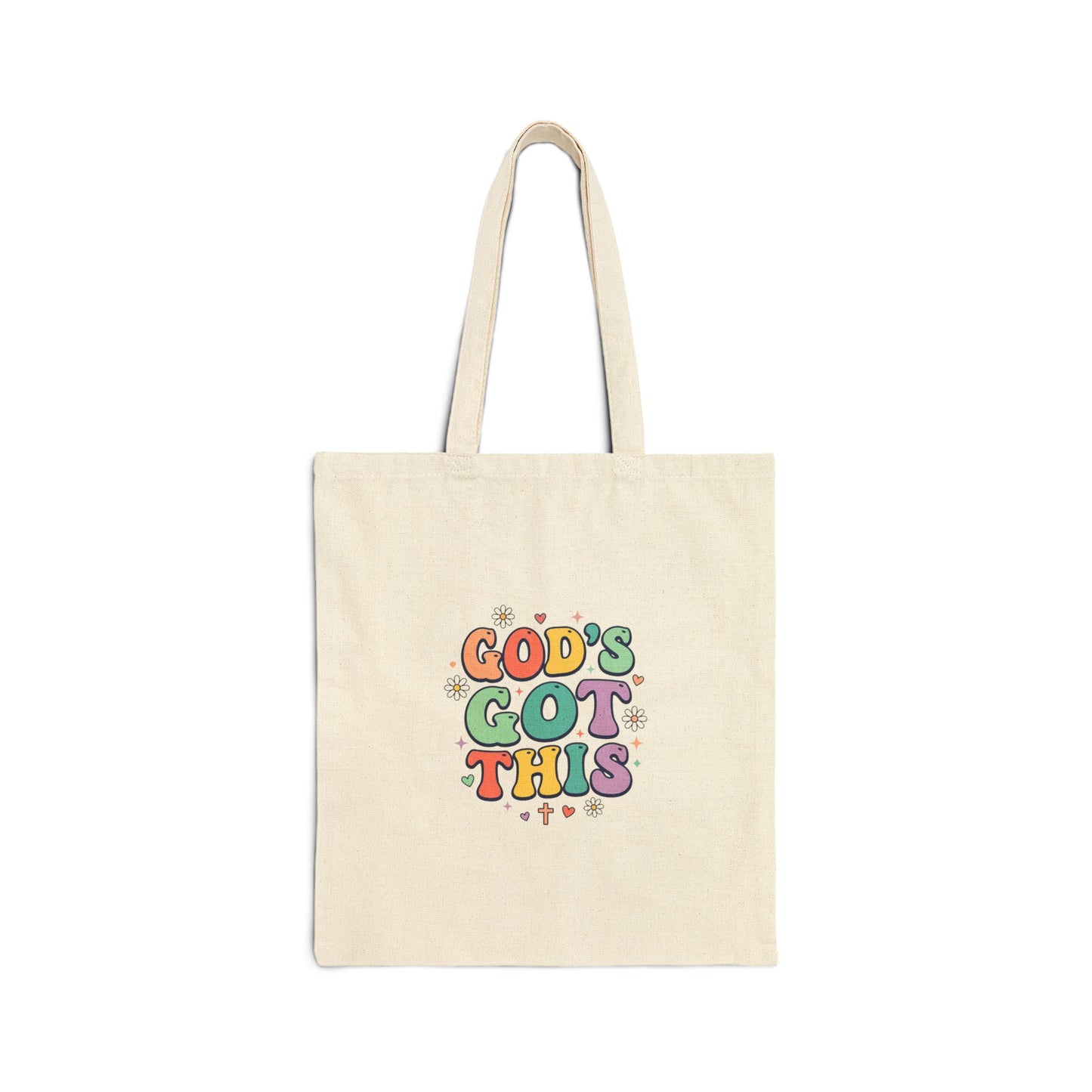 God's Got This Tote, Christian Encouragement, Retro Pastel Groovy Scripture