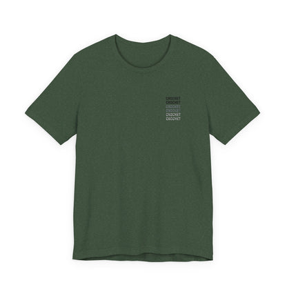 Orange Small-Logo Tee — 'Crochet' Graphic Pocket T-Shirt