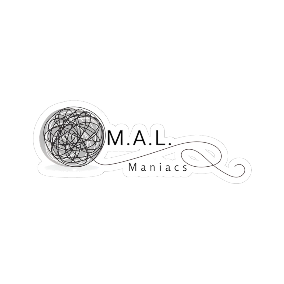 M.A.L. Maniacs Logo Kiss-Cut Sticker — Decorative Laptop Decal