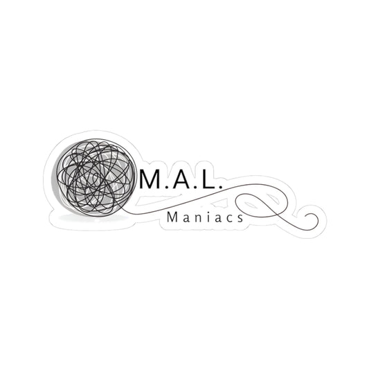 M.A.L. Maniacs Logo Kiss-Cut Sticker — Decorative Laptop Decal