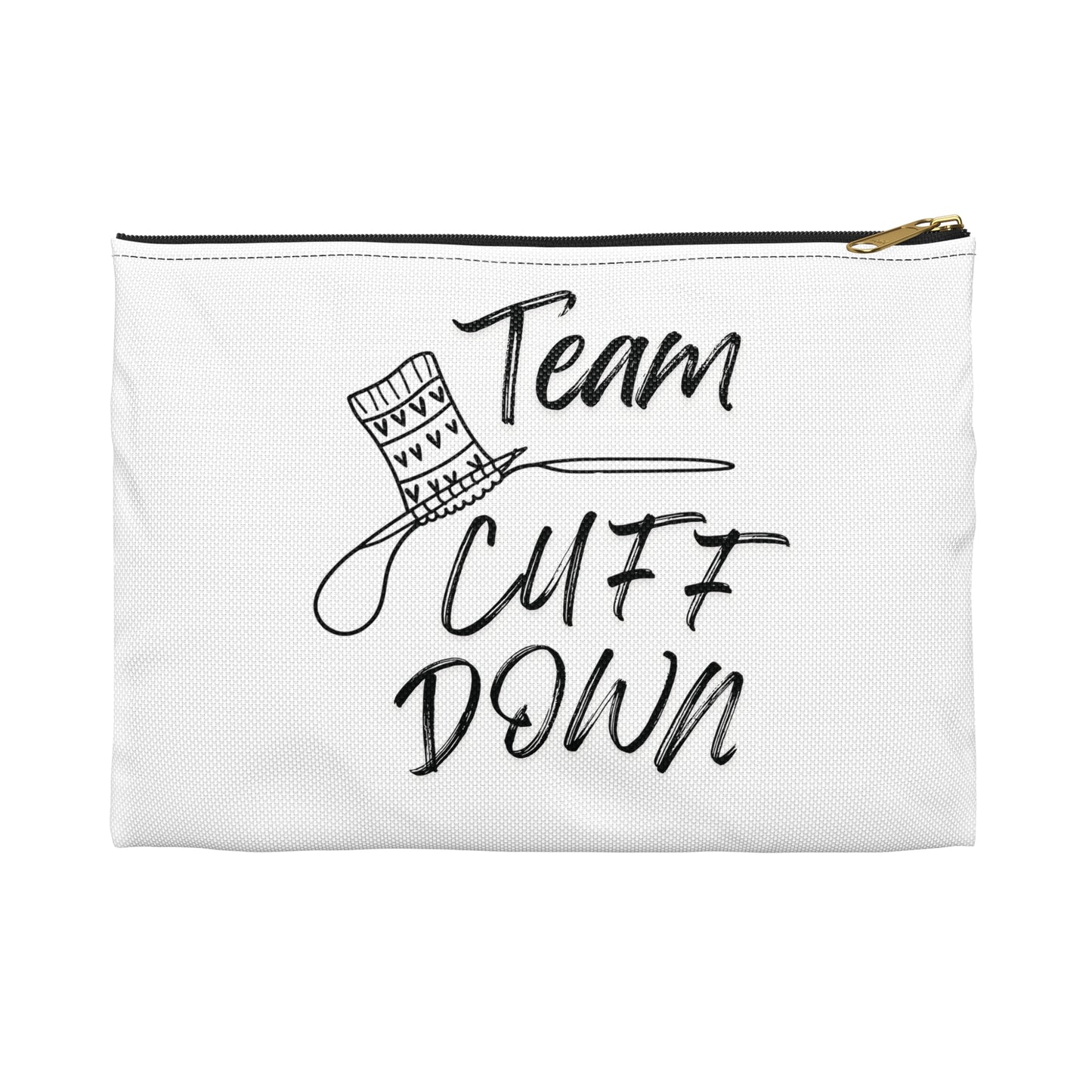 Accessory Pouch — "Team Cuff Down" Winter Print Zipper Pouch