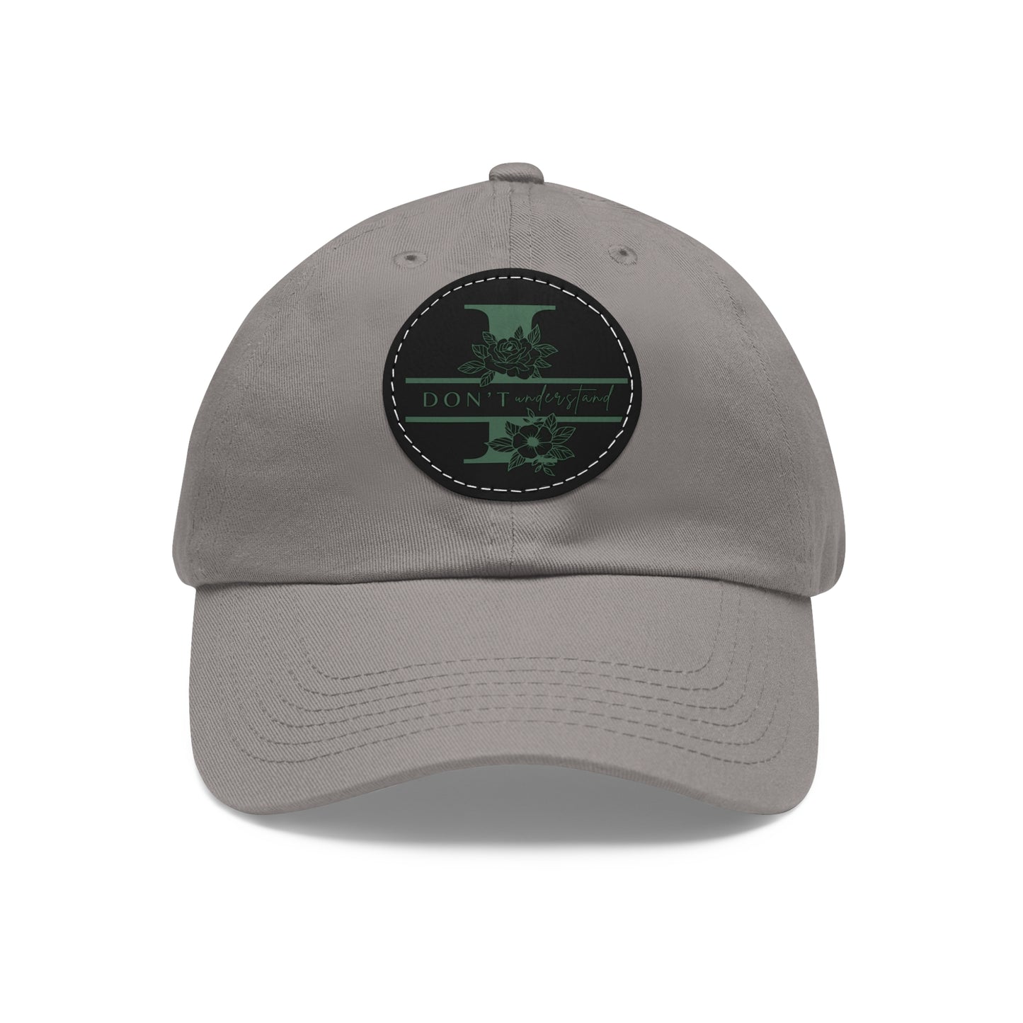Hat  I dont uinderstand  Leather Patch Baseball Cap