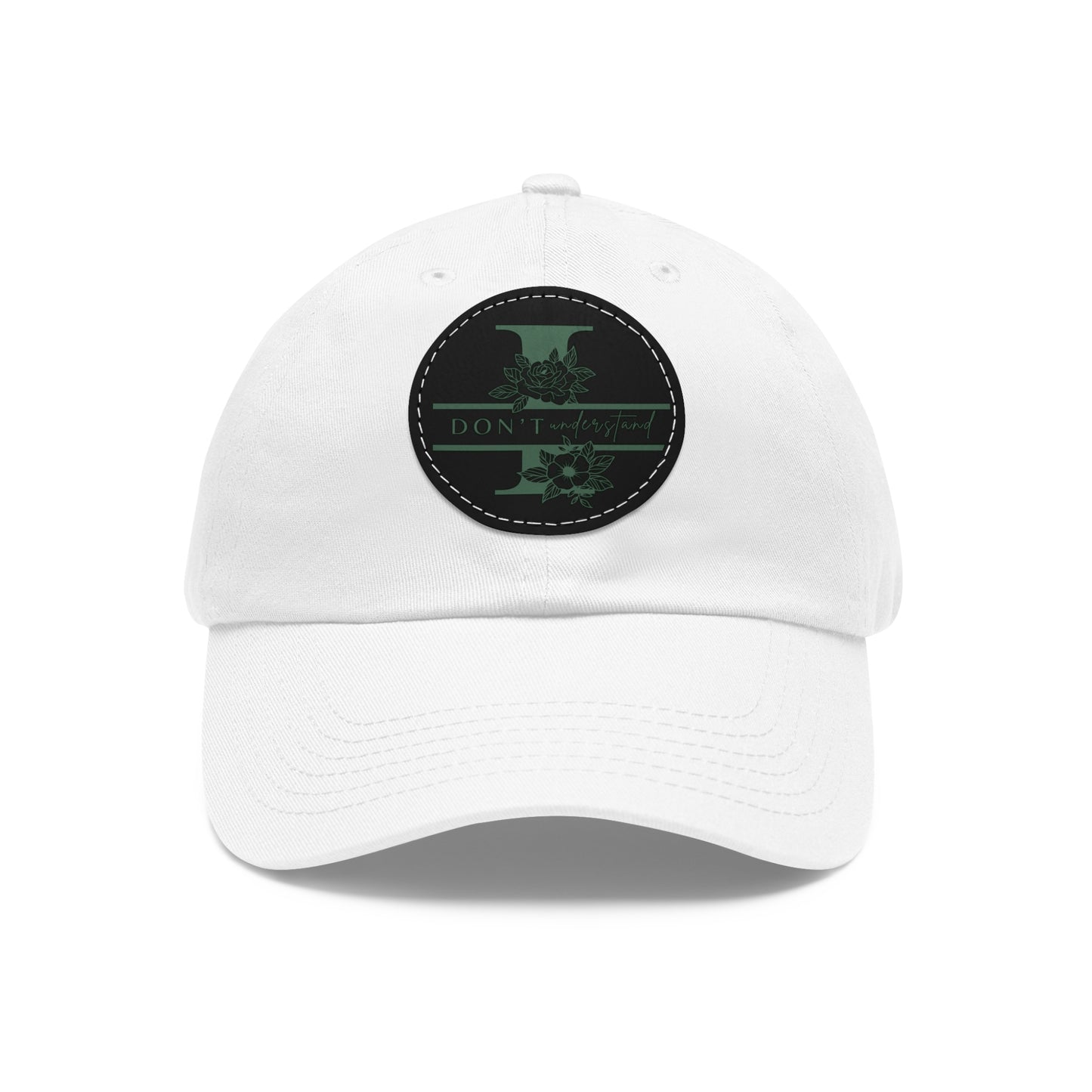 Hat  I dont uinderstand  Leather Patch Baseball Cap