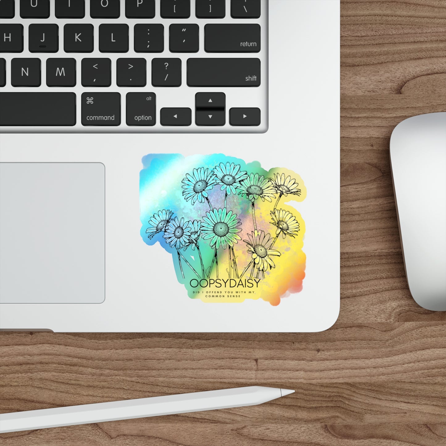 Holographic Daisy Die-Cut Sticker — Oopsydaisy Floral Rainbow Sticker
