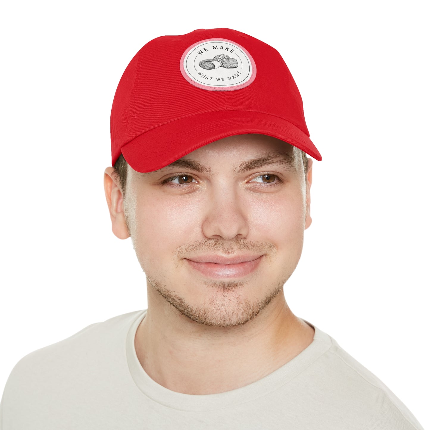 Dad Hat — Round Leather Patch “We Make What We Make”
