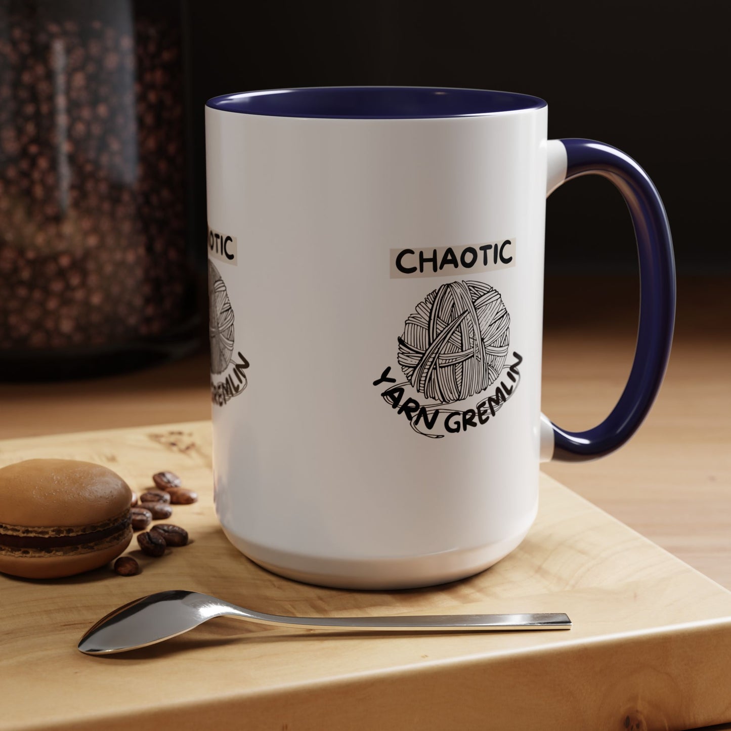 Chaotic Yarn Gremlin Mug – Funny Knitting Coffee Cup (11/15oz)