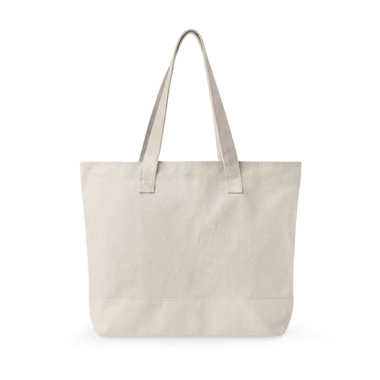 Canvas Tote Bag — Vintage Wave Sunset ‘I Walk the Waves’ Zippered Tote