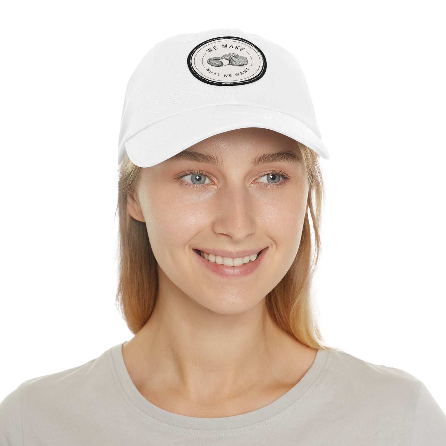 Dad Hat — Round Leather Patch “We Make What We Make”