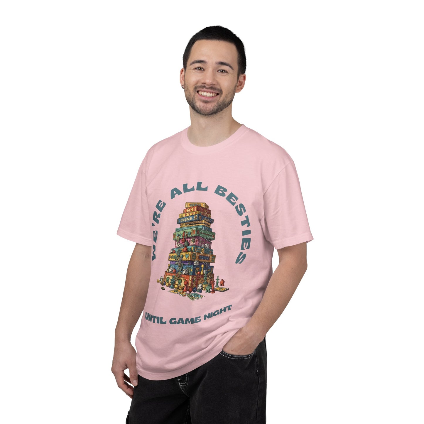 Game Night Besties T-Shirt — "We're All Besties Until Game Night" Graphic Tee