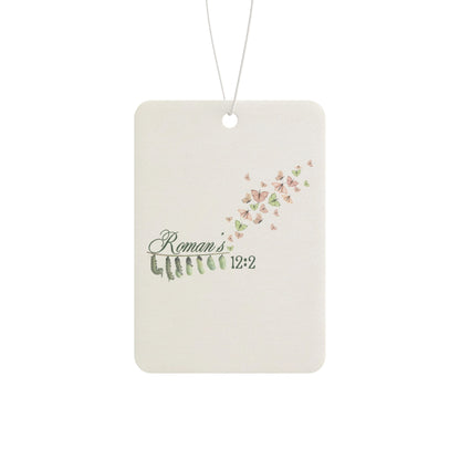 Car Air Freshener - "Remain Cuffed" Floral Scented Air Freshener (Bible Verse 12:2)