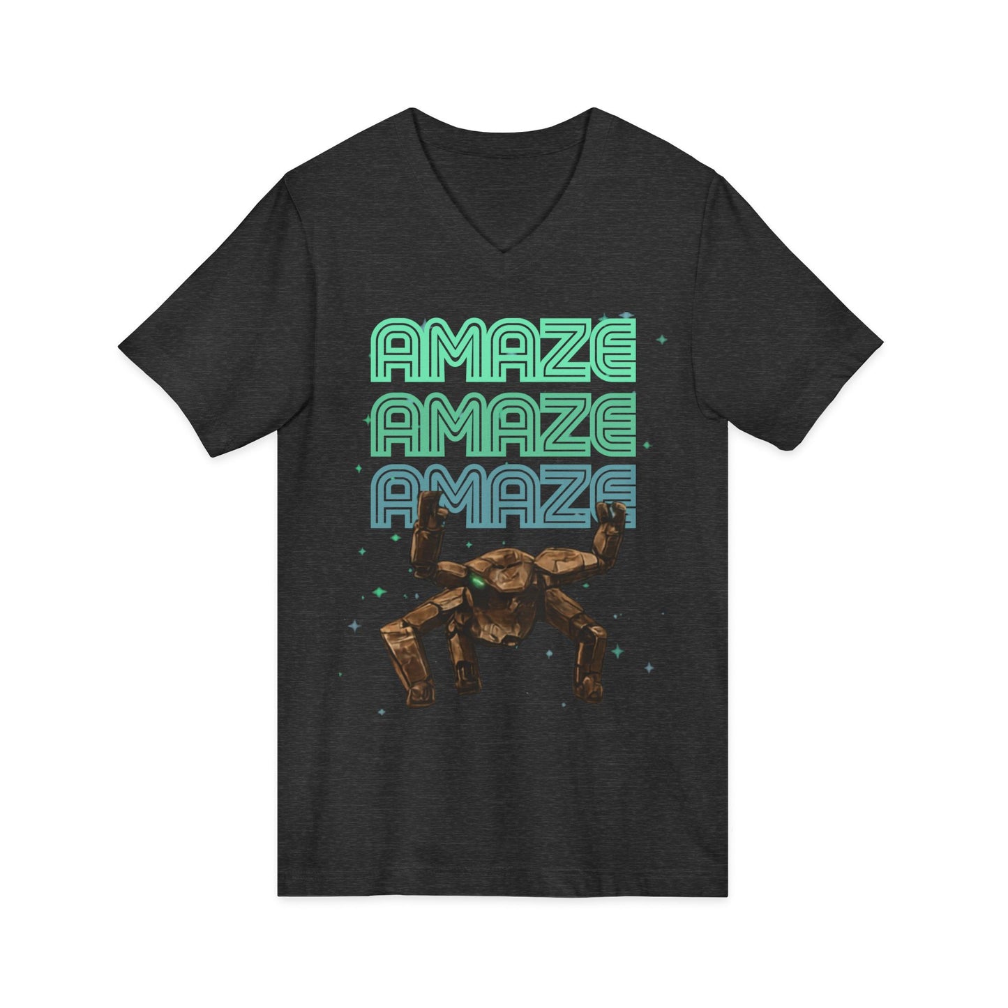 Amaze  VNeck Tee  Retro Graphic Shirt
