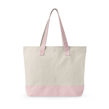 Canvas Tote Bag — Vintage Wave Sunset ‘I Walk the Waves’ Zippered Tote