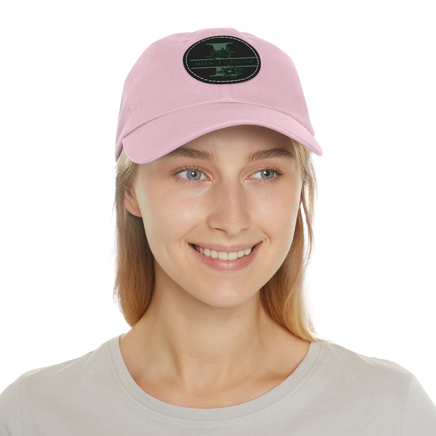 Hat  I dont uinderstand  Leather Patch Baseball Cap