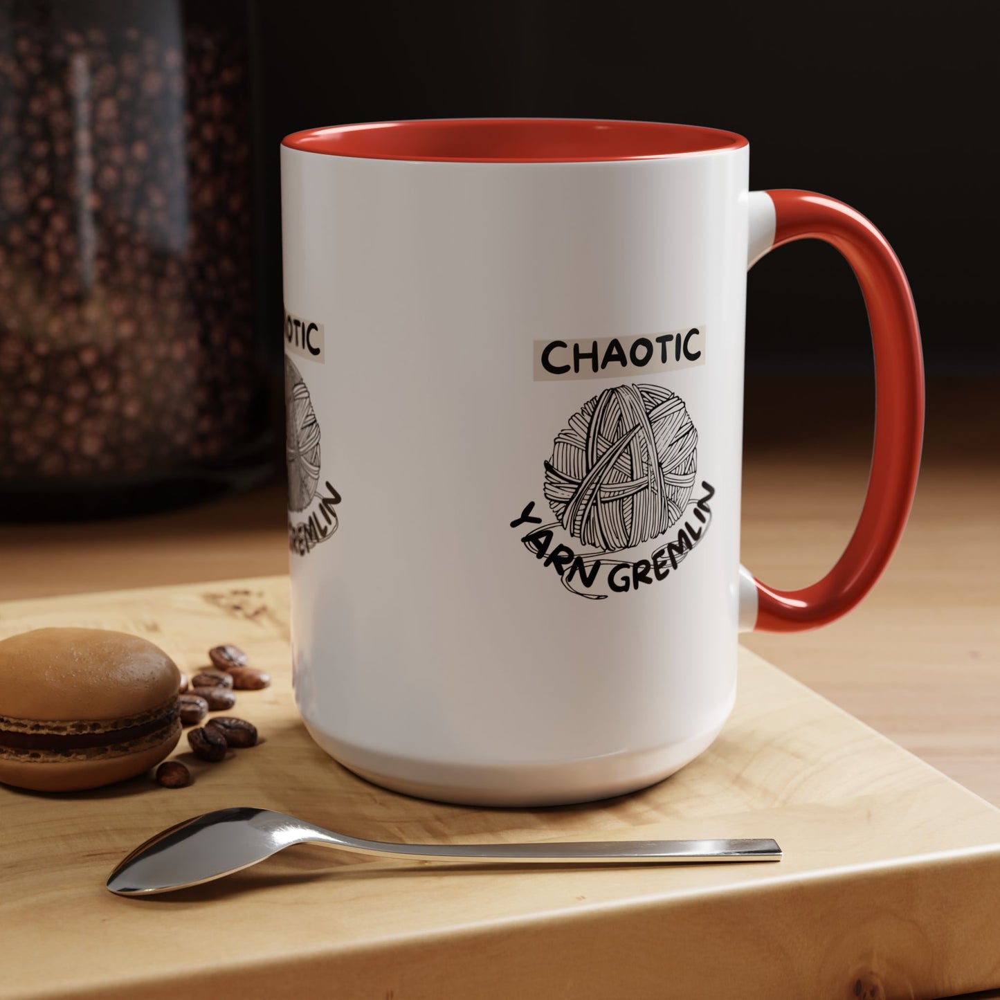 Chaotic Yarn Gremlin Mug – Funny Knitting Coffee Cup (11/15oz)