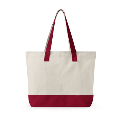 Canvas Tote Bag — Vintage Wave Sunset ‘I Walk the Waves’ Zippered Tote