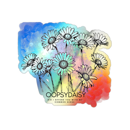 Holographic Daisy Die-Cut Sticker — Oopsydaisy Floral Rainbow Sticker