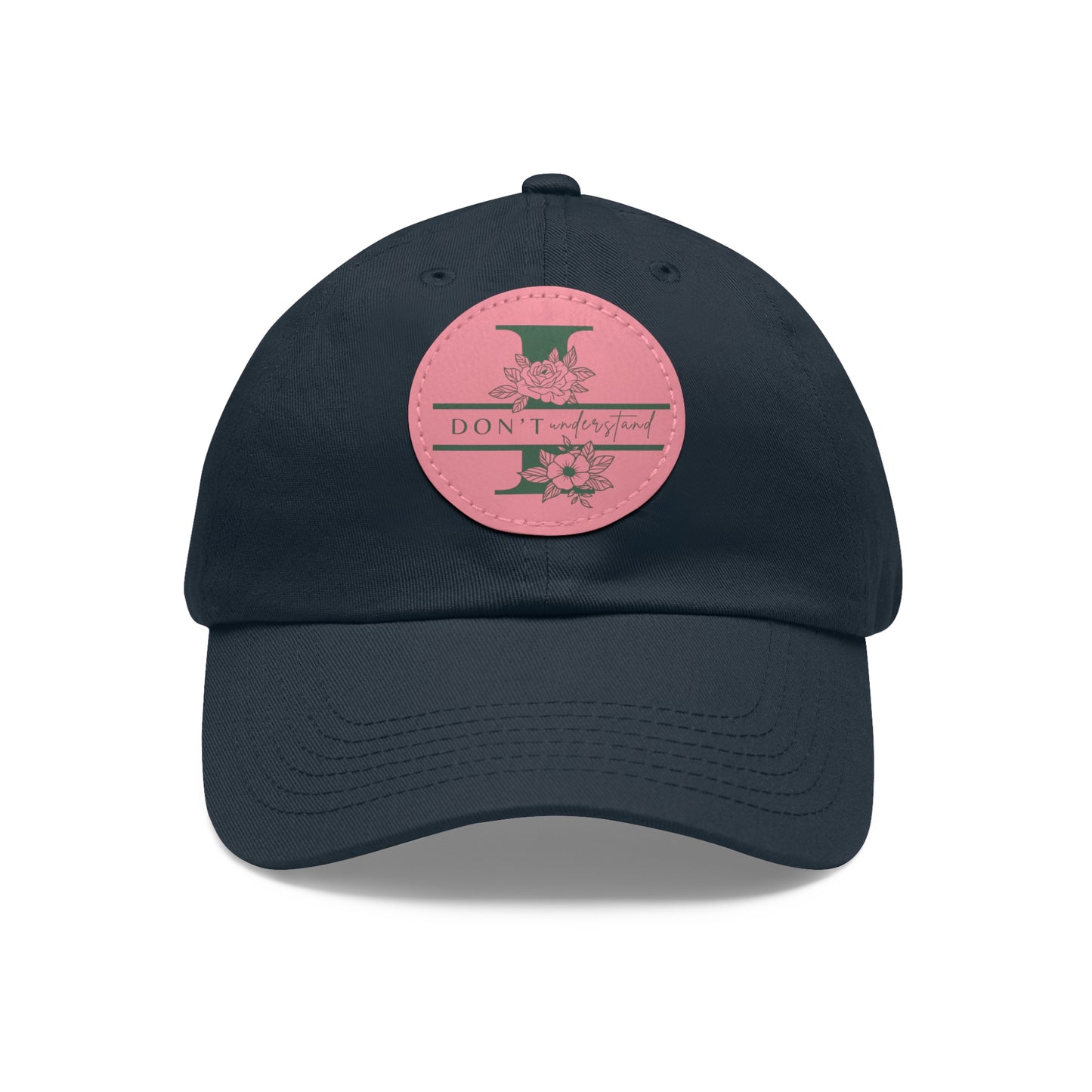 Hat  I dont uinderstand  Leather Patch Baseball Cap