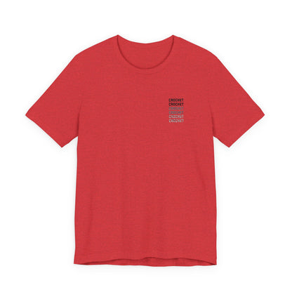 Orange Small-Logo Tee — 'Crochet' Graphic Pocket T-Shirt