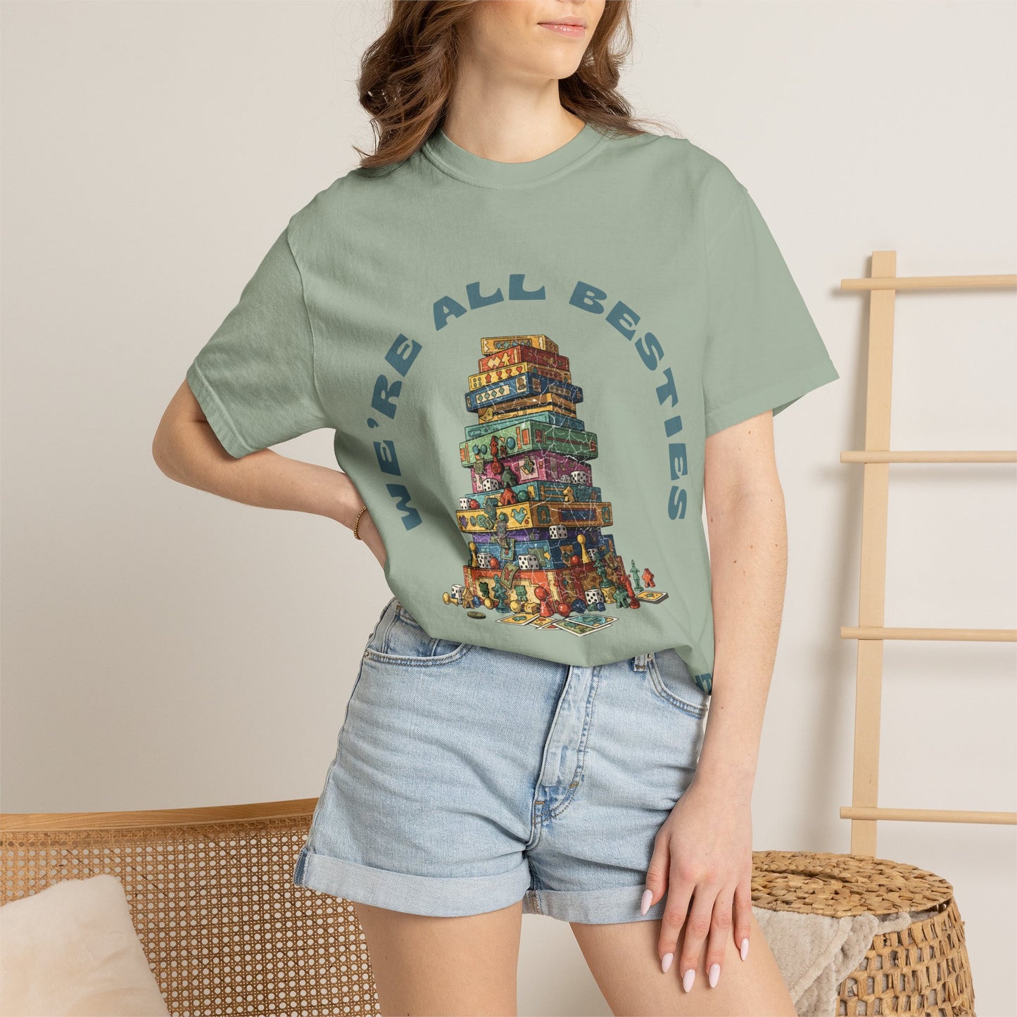 Game Night Besties T-Shirt — "We're All Besties Until Game Night" Graphic Tee